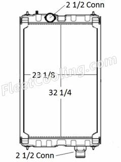 Picture of Peterbilt Radiator - Solder On Tank TR7356S