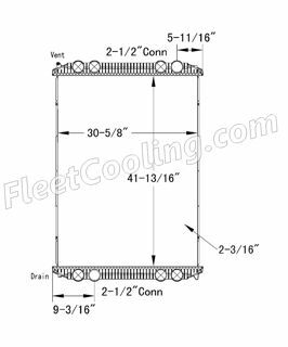 Picture of Freightliner Radiator - Plastic Tank TR7360P