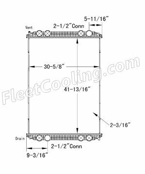 Picture of Freightliner Radiator - Plastic Tank TR7360P