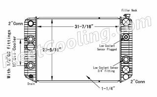 Picture of Chevrolet / GMC Radiator - Plastic Tank TR7364P