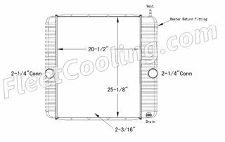 Picture of Ford / Sterling, IC Corporation, International Navistar Radiator - Plastic Tank TR7365P