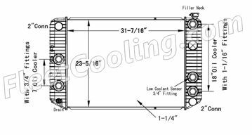 Picture of Chevrolet / GMC Radiator - Plastic Tank TR7369P