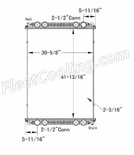 Picture of Freightliner Radiator - Plastic Tank TR7370P