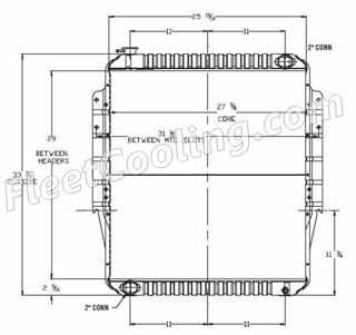 Picture of Ford / Sterling Radiator - Solder On Tank TR7371S