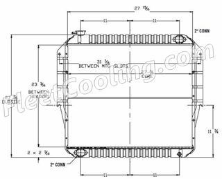 Picture of Ford / Sterling Radiator - Solder On Tank TR7372S