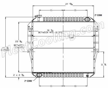 Picture of Ford / Sterling Radiator - Solder On Tank TR7372S