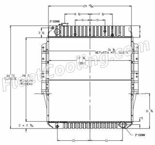 Picture of Ford / Sterling Radiator - Solder On Tank TR7374S