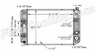 Picture of Chevrolet / GMC Radiator - Plastic Tank TR7380P