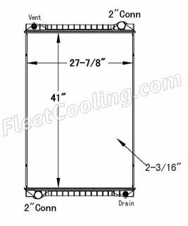 Picture of Freightliner Radiator - Plastic Tank TR7385P