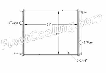 Picture of Blue Bird Radiator - Plastic Tank TR7387P