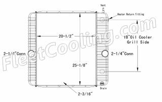 Picture of Ford / Sterling, IC Corporation, International Navistar Radiator - Plastic Tank TR7389P