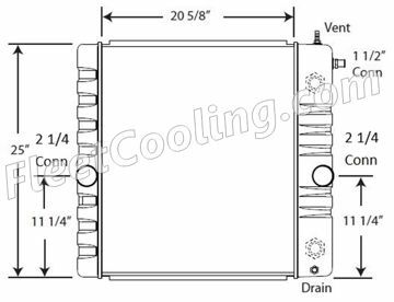 Picture of Ford / Sterling, IC Corporation, International Navistar Radiator - Solder On Tank TR7389S