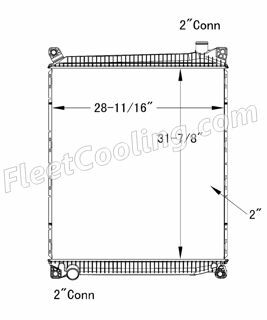 Picture of Mack Radiator - Plastic Tank TR7394P