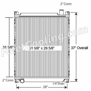 Picture of Mack Radiator - Solder On Tank TR7394S