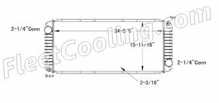 Picture of Peterbilt Radiator - Plastic Tank TR7395P