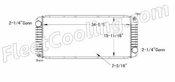 Picture of Peterbilt Radiator - Plastic Tank TR7395P
