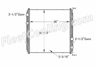 Picture of Freightliner Radiator - Plastic Tank TR7398P