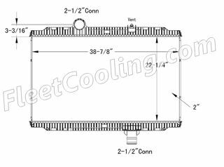 Picture of Peterbilt Radiator - Plastic Tank TR7399P