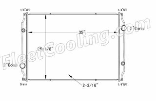 Picture of Freightliner Radiator - Plastic Tank TR7400P