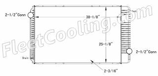 Picture of International Navistar Radiator - Plastic Tank TR7411P