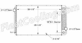 Picture of International Navistar Radiator - Plastic Tank TR7412P