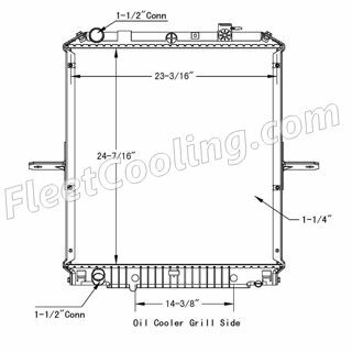 Picture of Isuzu Radiator - Plastic Tank TR7413P