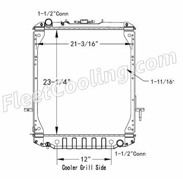 Picture of Isuzu Radiator - Plastic Tank TR7414P