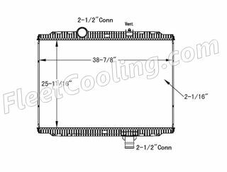 Picture of Kenworth Radiator - Plastic Tank TR7420P