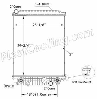 Picture of Freightliner Radiator - Plastic Tank TR7424P