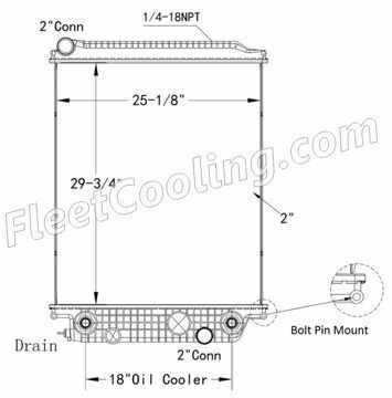 Picture of Freightliner Radiator - Plastic Tank TR7424P