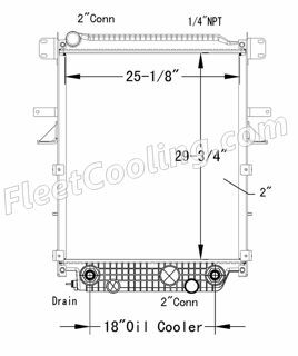 Picture of Freightliner Radiator - Plastic Tank TR7424PF