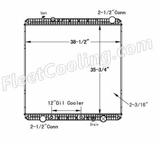 Picture of Freightliner Radiator - Plastic Tank TR7425P