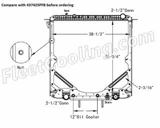 Picture of Freightliner Radiator - Plastic Tank TR7425PF