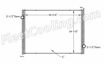Picture of International Navistar Radiator - Plastic Tank TR7426P