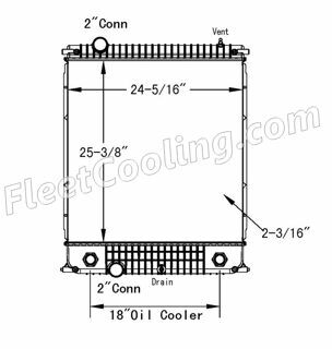 Picture of Ford / Sterling Radiator - Plastic Tank TR7428P