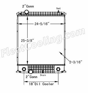 Picture of Ford / Sterling Radiator - Plastic Tank TR7428P