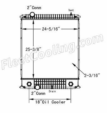Picture of Ford / Sterling Radiator - Plastic Tank TR7428P