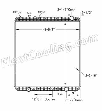 Picture of Freightliner Radiator - Plastic Tank TR7429P