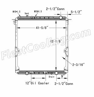 Picture of Freightliner Radiator - Plastic Tank TR7429PF