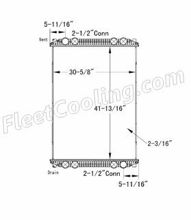 Picture of Freightliner Radiator - Plastic Tank TR7431P