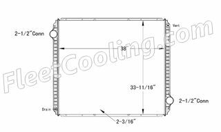 Picture of Western Star Radiator - Plastic Tank TR7436P