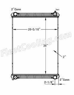 Picture of Freightliner Radiator - Plastic Tank TR7437P