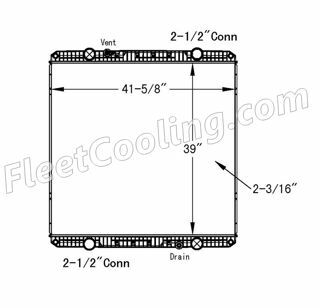 Picture of Western Star Radiator - Plastic Tank TR7438P