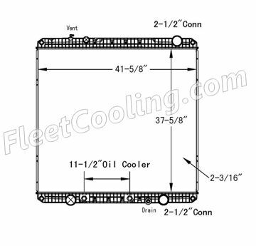 Picture of Western Star Radiator - Plastic Tank TR7439P