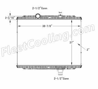 Picture of Peterbilt Radiator - Plastic Tank TR7441P