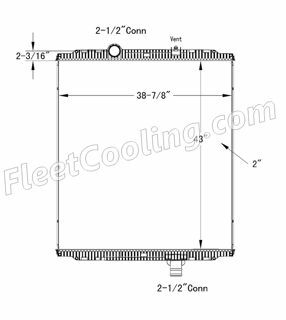 Picture of Peterbilt Radiator - Plastic Tank TR7442P