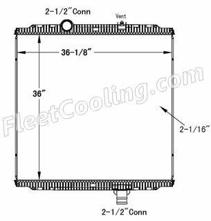 Picture of Peterbilt Radiator - Plastic Tank TR7443P