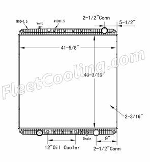 Picture of Freightliner Radiator - Plastic Tank TR7445P