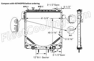 Picture of Freightliner Radiator - Plastic Tank TR7445PF