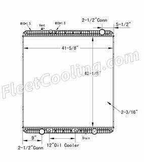 Picture of Freightliner Radiator - Plastic Tank TR7446P